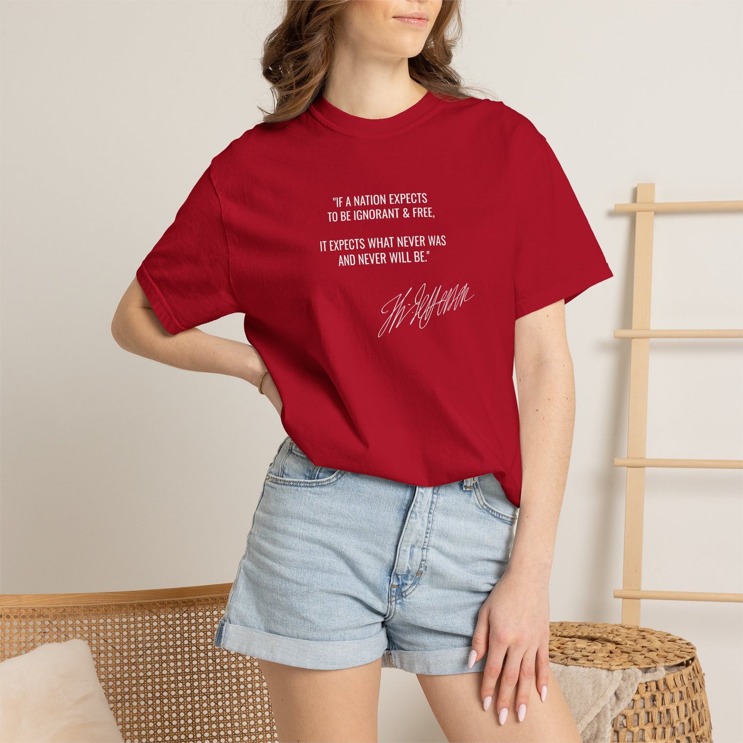 Ignorant and Free? Thomas Jefferson Quote T-Shirt