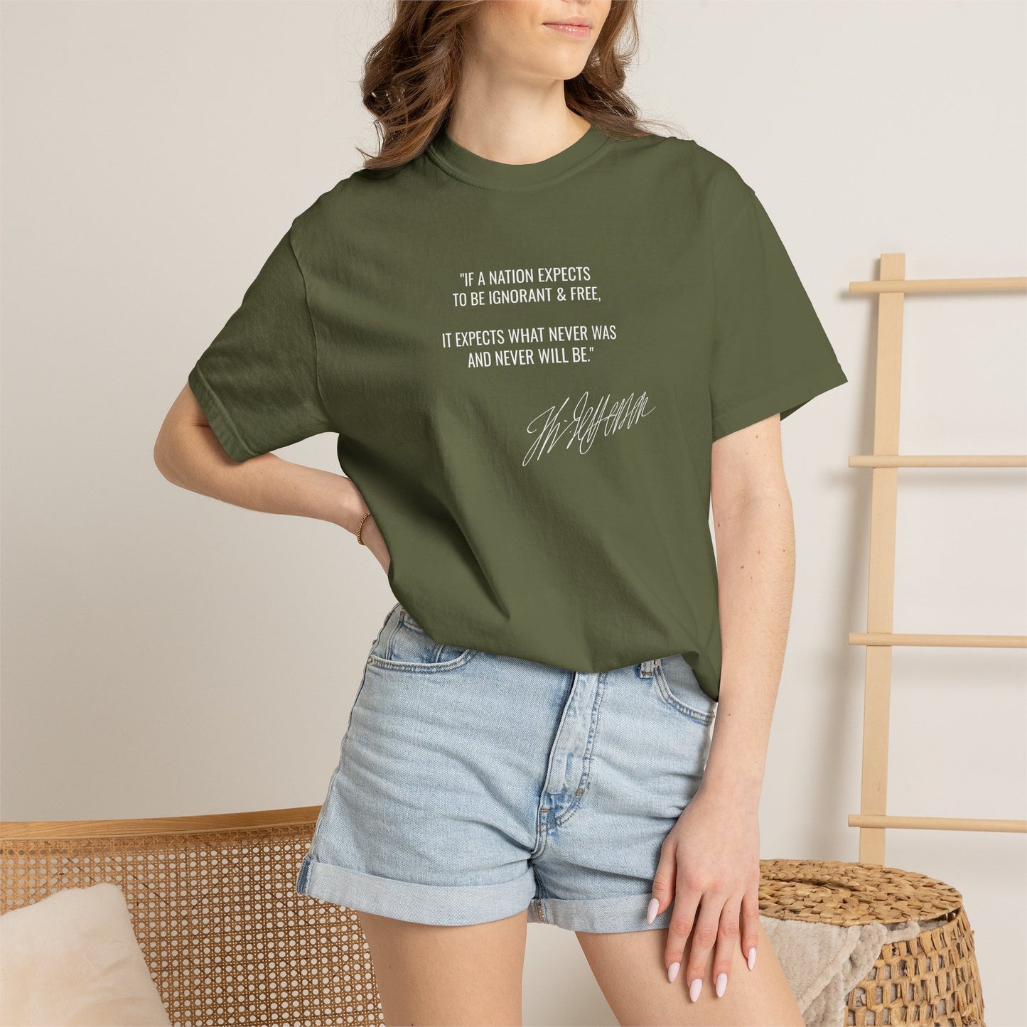 Ignorant and Free? Thomas Jefferson Quote T-Shirt