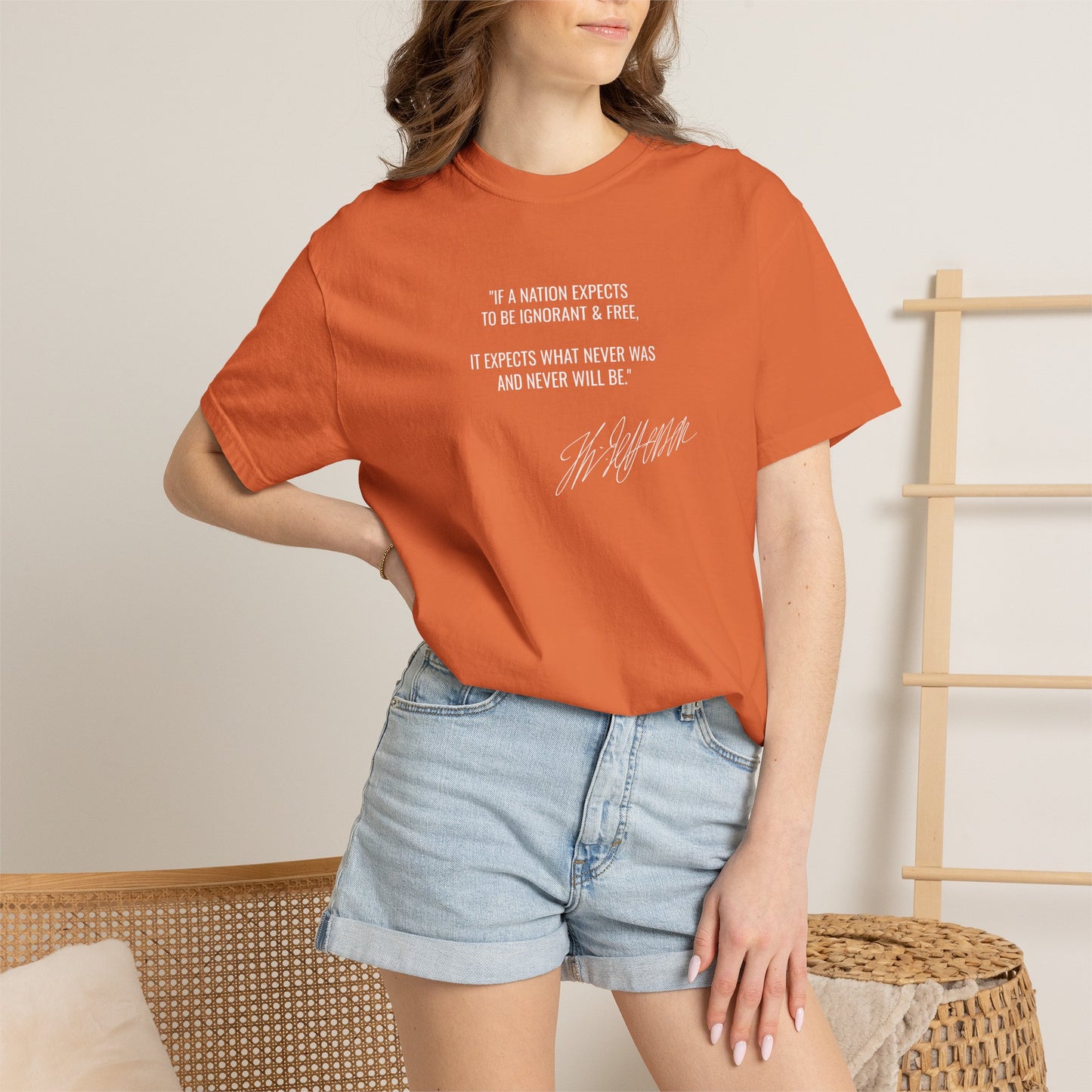 Ignorant and Free? Thomas Jefferson Quote T-Shirt